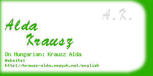alda krausz business card
